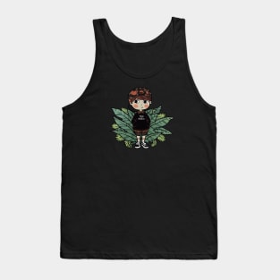 Cute Design 'King of Greens' | Handmade Digital Illustration | Chibi Character | By Atelier Serakara Tank Top